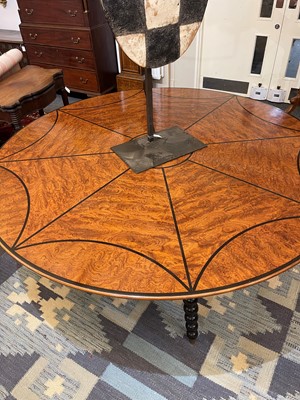 Lot 286 - A large ash and ebony-inlaid centre table by Chester Jones
