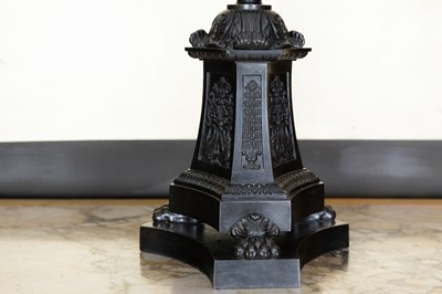 Lot 18 - A large Empire-style pricket candlestick