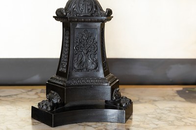 Lot 18 - A large Empire-style pricket candlestick