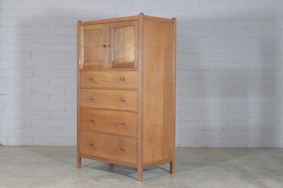 Lot 77 - A Heal's 'Letchworth' oak tallboy