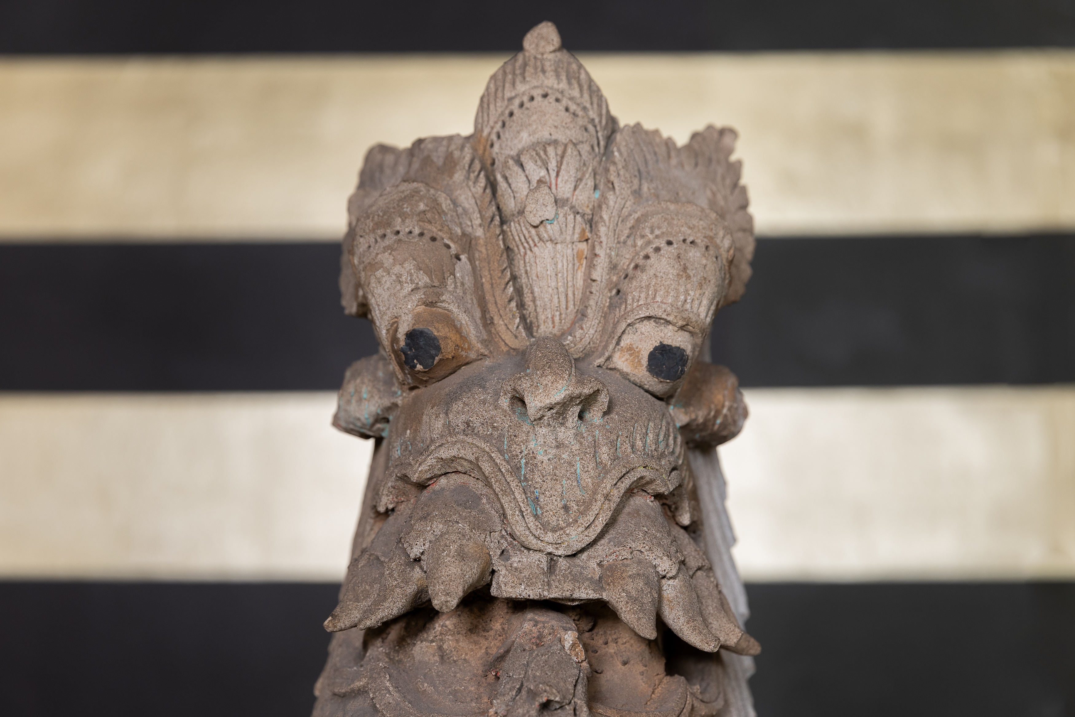 Lot 111 - A painted clay model of Vyali,