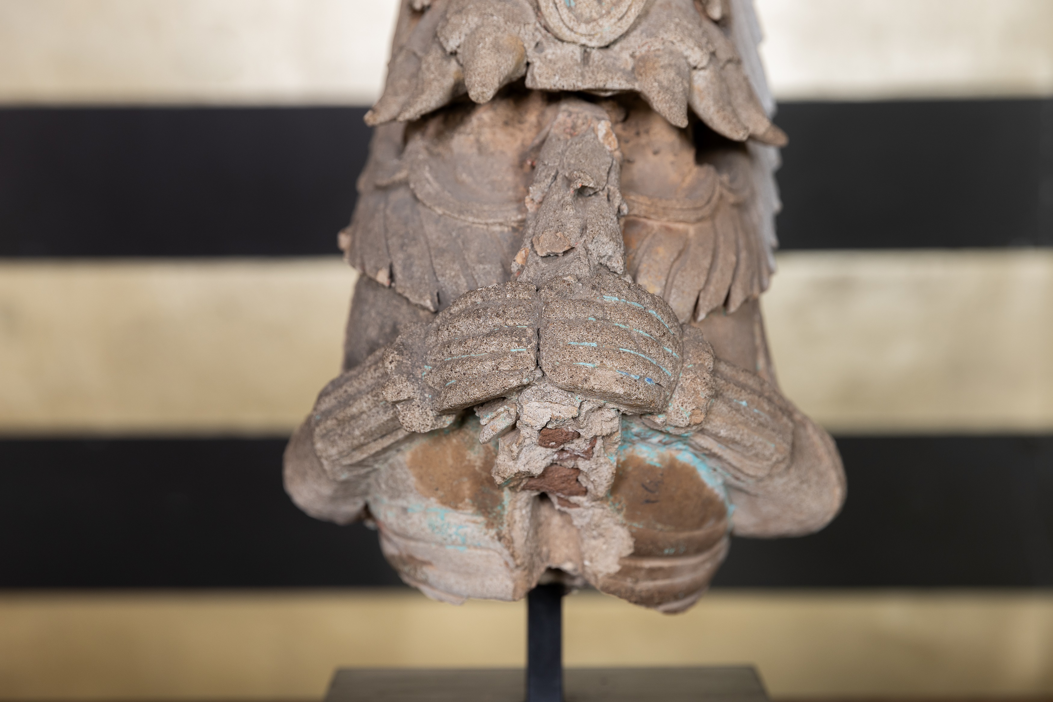 Lot 111 - A painted clay model of Vyali,