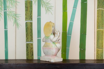 Lot 126 - A polychrome-painted marble figure of Ganesha