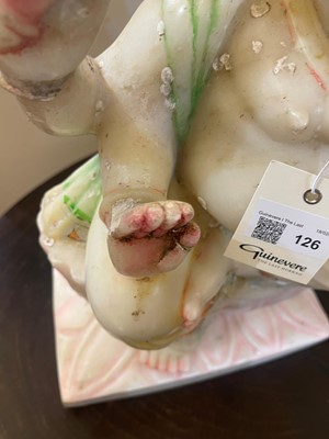 Lot 126 - A polychrome-painted marble figure of Ganesha