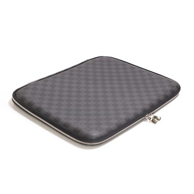 Lot 1543 - A Louis Vuitton damier graphite laptop sleeve