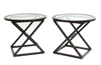 Lot 632 - A pair of modern circular occasional tables