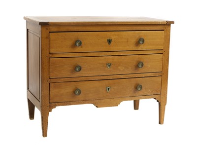 Lot 666 - A French oak chest of drawers