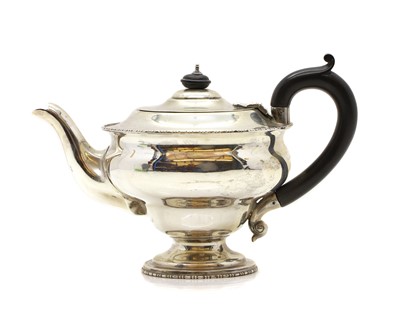 Lot 54 - A silver teapot