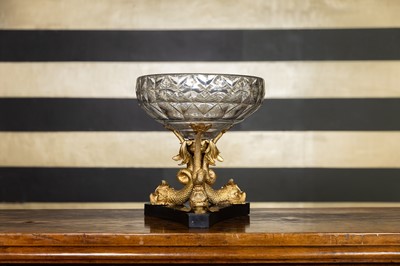 Lot 2 - A Regency cut-crystal tazza