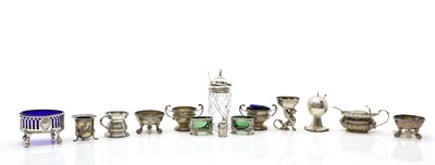 Lot 17 - A group of silver cruets