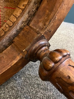 Lot 235 - A Louis Philippe walnut office chair