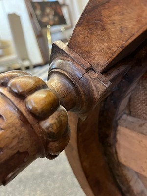 Lot 235 - A Louis Philippe walnut office chair