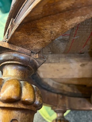 Lot 235 - A Louis Philippe walnut office chair