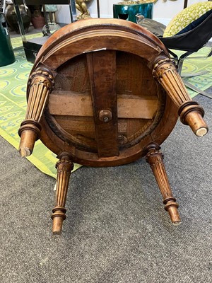 Lot 235 - A Louis Philippe walnut office chair