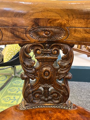 Lot 235 - A Louis Philippe walnut office chair