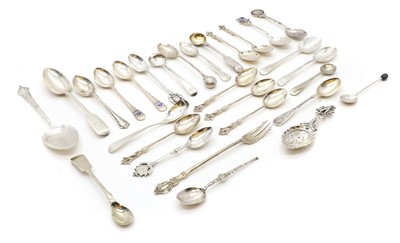 Lot 26 - A collection of silver spoons