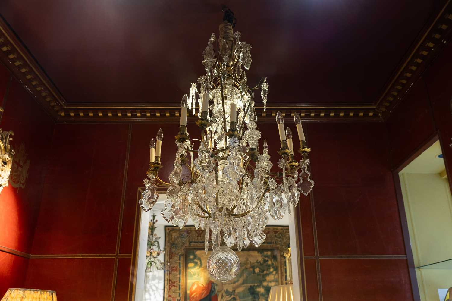 Lot 1 - A Louis Philippe cut-glass and gilt-brass chandelier