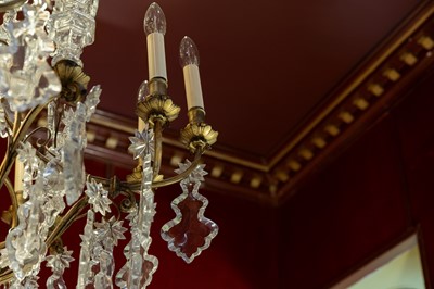 Lot 1 - A Louis Philippe cut-glass and gilt-brass chandelier