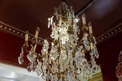 Lot 1 - A Louis Philippe cut-glass and gilt-brass chandelier