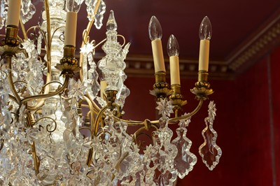 Lot 1 - A Louis Philippe cut-glass and gilt-brass chandelier