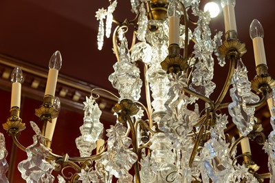 Lot 1 - A Louis Philippe cut-glass and gilt-brass chandelier