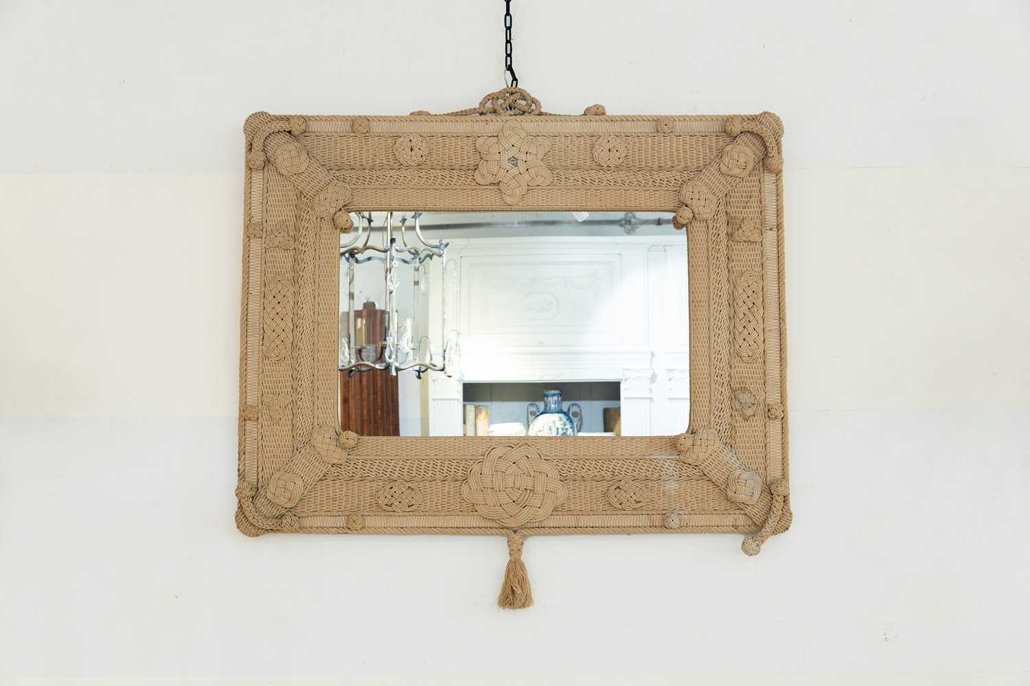 Lot 262 - A sailor's knotwork mirror