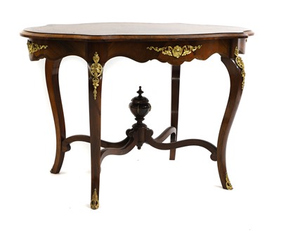 Lot 484 - A French walnut centre table