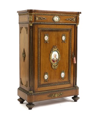 Lot 488 - A French walnut pier cabinet