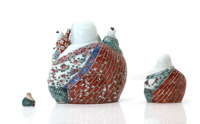 Lot 59 - A porcelain Happy Buddha