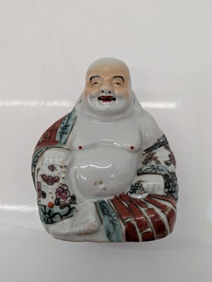 Lot 59 - A porcelain Happy Buddha