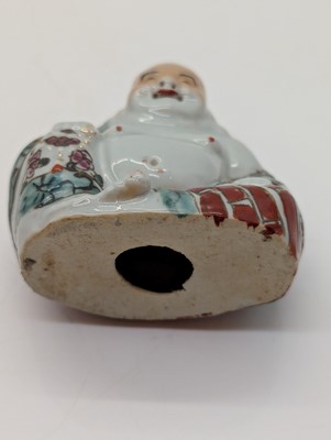 Lot 59 - A porcelain Happy Buddha