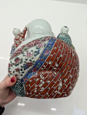 Lot 59 - A porcelain Happy Buddha