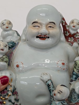 Lot 59 - A porcelain Happy Buddha