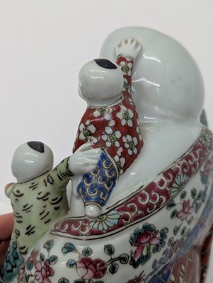 Lot 59 - A porcelain Happy Buddha