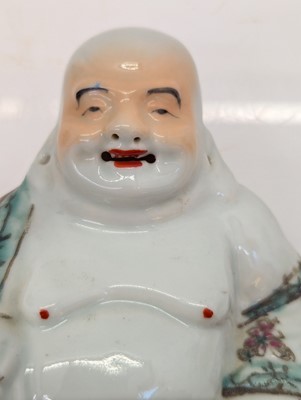 Lot 59 - A porcelain Happy Buddha
