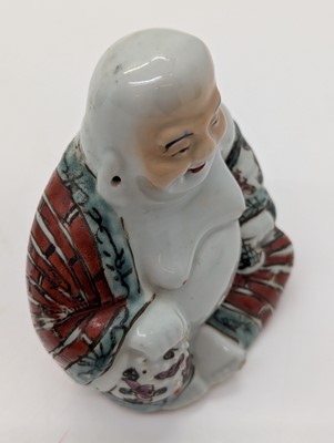 Lot 59 - A porcelain Happy Buddha