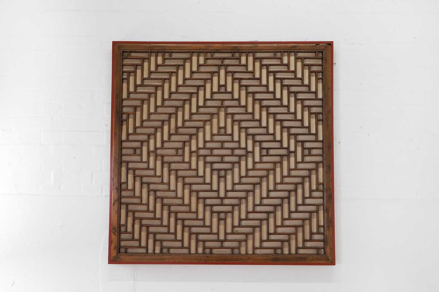 Lot 290 - A fruitwood window screen