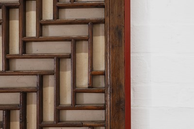 Lot 290 - A fruitwood window screen