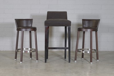 Lot 467 - A contemporary pair of Tonon bar stools