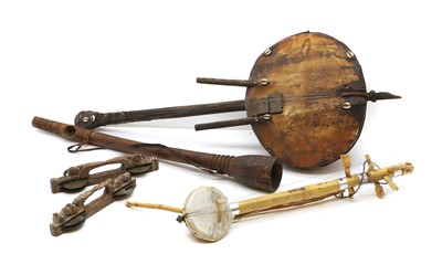 Lot 309 - A group of five African musical instruments