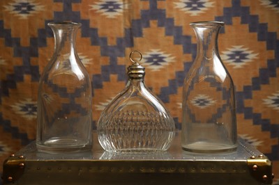 Lot An Art Deco Gourd Style Fluted Glass Decanter