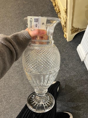 Lot 154 - A near pair of Baccarat ‘Edwige’ cut-glass vases