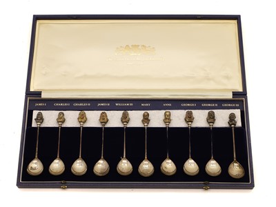 Lot 69 - A collection of ten silver spoons