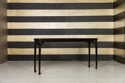 Lot 332 - A black-lacquered altar table