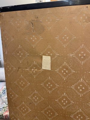 Lot 40 - A two-fold painted and silvered screen