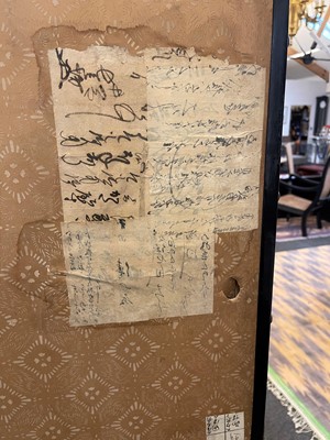 Lot 40 - A two-fold painted and silvered screen