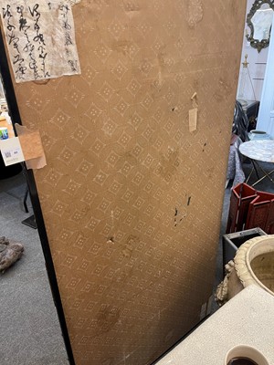 Lot 40 - A two-fold painted and silvered screen