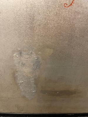 Lot 40 - A two-fold painted and silvered screen