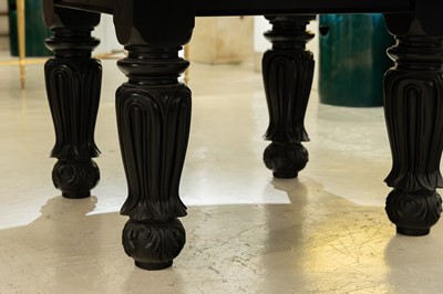 Lot 407 - A large ebonised mahogany centre table