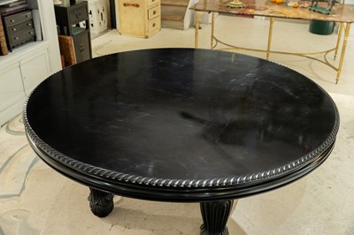 Lot 407 - A large ebonised mahogany centre table